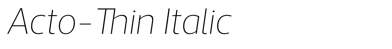 Acto-Thin Italic